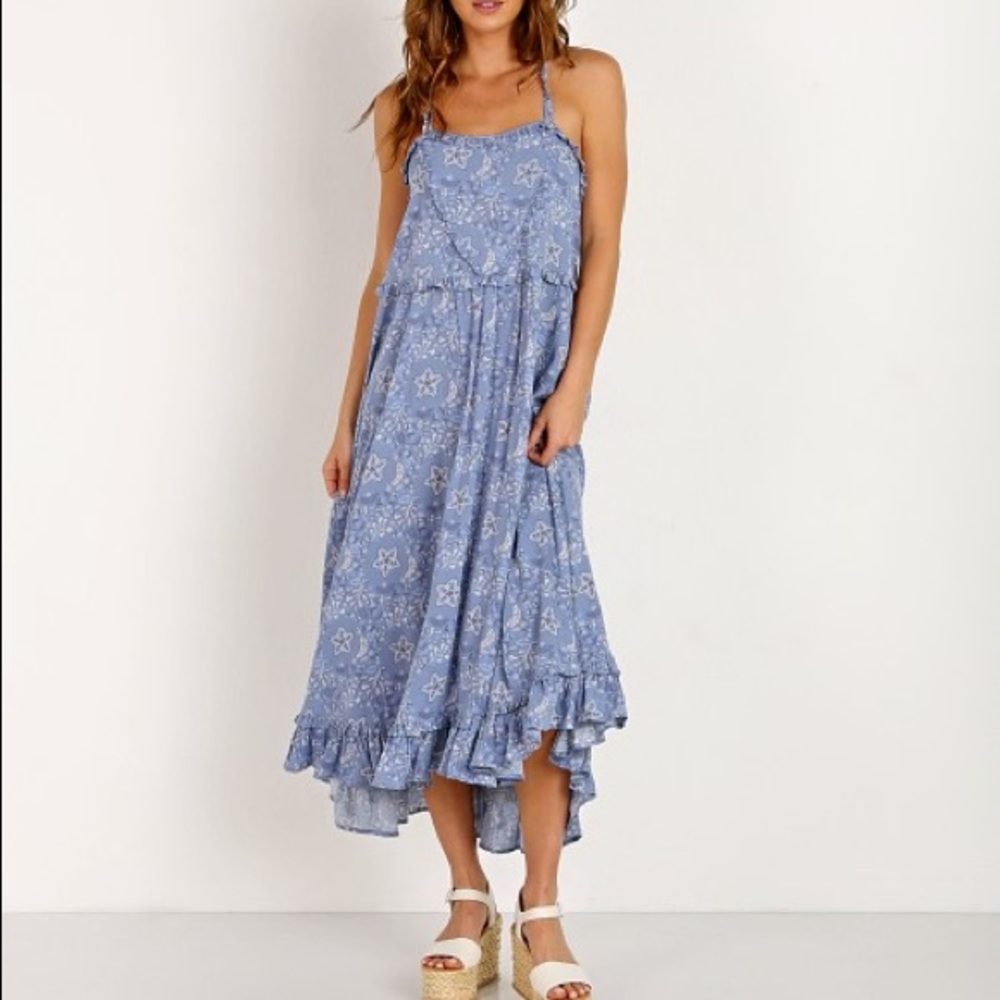 Spell Celestial Midi Dress in Chambray
